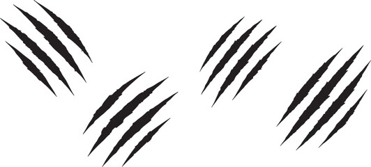 Aggressive beast claw marks trailing across surface dynamic scratch texture design element