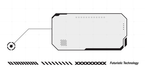 Futuristic Call Out Box Element Vector Editable