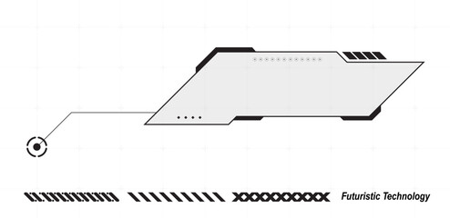 Futuristic Call Out Box Element Vector Editable