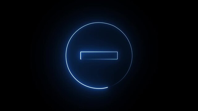 Attractive glowing blue circle animation on a black background. Animation on a background HD icon