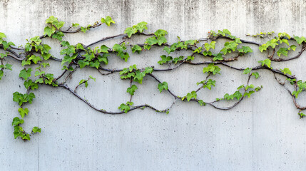 green vines climbing a rough concrete wall symbolizing nature resilience growth and harmony between urban architecture and organic life