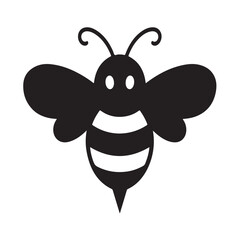Stylish Bumblebee Doodle Silhouette Vector | Hand Drawn Insect Illustration