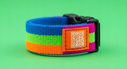 Colorful QR Code Wristband for Events and Identification.
