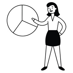 Girl with soccer ball cartoon vector illustration in dress