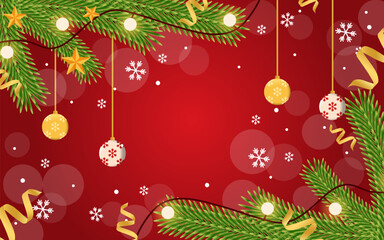 Clean And Simple Christmas Background with lamp