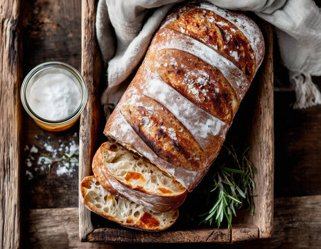 ciabatta  bread with herbs 