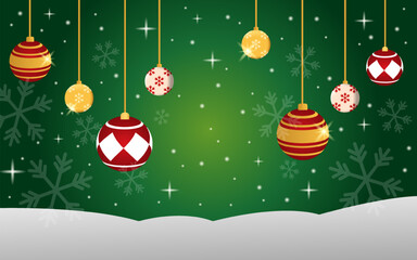 Green christmas merry christmas background