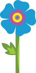 flower on blue