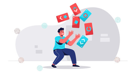 A Person Is Juggling Cards Representing Innovation and Creative Concepts Seamlessly