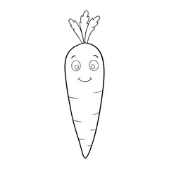 A fun carrot coloring page featuring a plump, leafy carrot ready to color. Perfect for kids to explore bright oranges and greens while enjoying creative fun.
