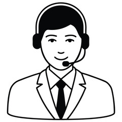 Smiling customer service agent with a headset providing business support