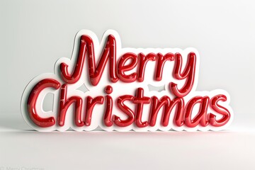 Festive 3D Merry Christmas text