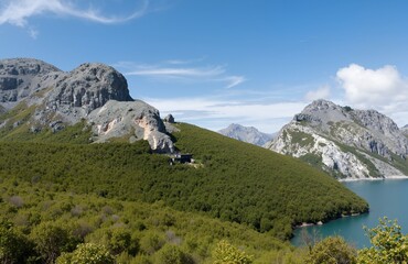Fototapeta premium swiss alpine landscape