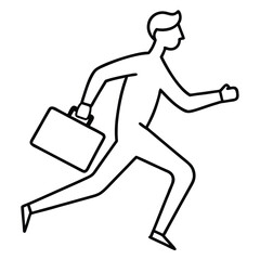 Running man silhouette vector illustration running fitness athlete icon
