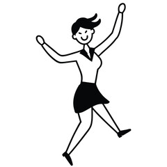 Vector illustration of a fashionable woman playing golf and tennis in silhouette style