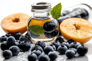 Blueberry and Plum Infused Sports Drink Concept