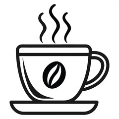 coffee cup outline vector icon