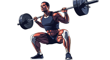 man lifting weights