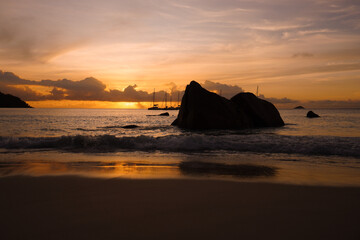 Seychelles Island at Sunset