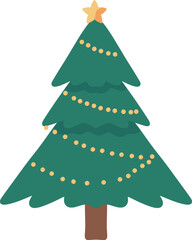 Christmas Tree with Star and Lights