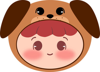 Cute Dog Head Smiling