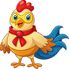 cartoon rooster with a thumb up