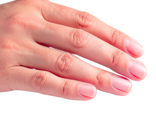 Back of Male Hand PNG – Dorsal View of Caucasian Middle-Aged Man on Transparent Background