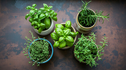 Fresh Potted Culinary Herb Collection