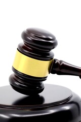 Wood Gavel mallet and Round Block Set for Judge’s court of law