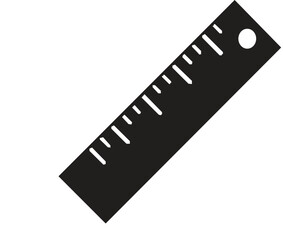 ruler vector icon silhouette.