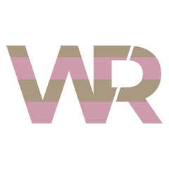 WR Techno Editable Font Logo For Corporate Branding. Bold, Futuristic Design With Unique Typographic Ideas. Minimal Custom Type And Dynamic Letter