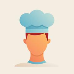 Vector Illustration of a Chef Wearing a Hat