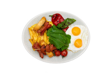 Top-down transparent PNG of elegant Turkish breakfast plate with cheese, olives, and vegetables, ideal for menu and food design.