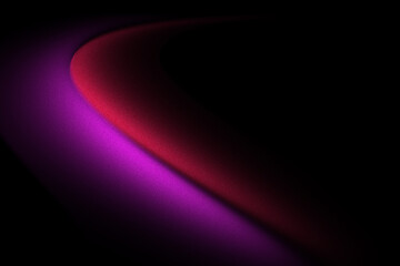Purple red and black gradient background with grainy texture, glowing abstract blur and smooth noise wave design