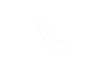 white telephone call icon button isolated on transparent background