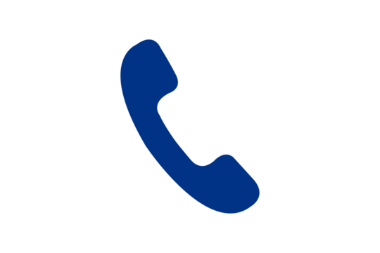 blue phone icon for assistance call support