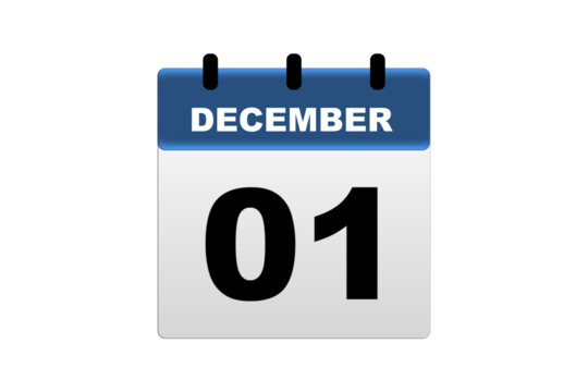 1st december date calendar for plan, event, agenda