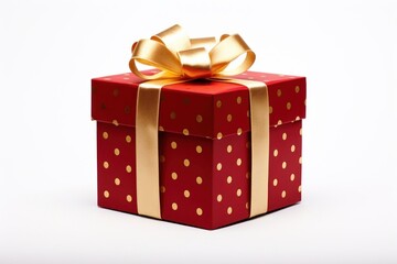 Obraz premium A christmas gift box decoration white background celebration.