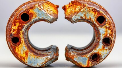 Rusted Industrial Bearing CloseUp Displaying Corrosion