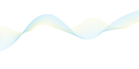 Abstract Digital Waveform Lines. Stylized Sound Pattern Equalizer. Flowing Stripe Blend Vector Art.
