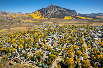 Crested Butte Autumn Aerial