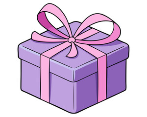 pink gift box with ribbon