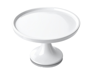  Classic White Ceramic Dessert Stand with Pedestal – Transparent PNG