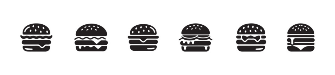 Berger icon sets, food order Icon, berger filled web vector illustration eps 10.