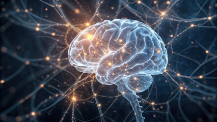 A digital illustration of a glowing brain interconnected with neurons and light, symbolizing intelligence and neural networks.