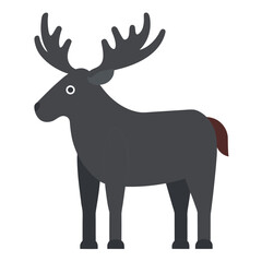 Fototapeta premium Illustration of a moose with large antlers
