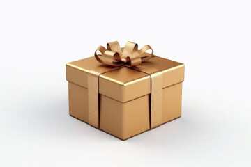 Christmas gift box white background celebration.