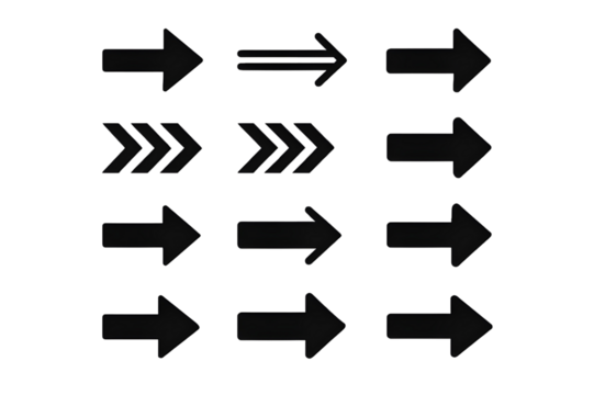 set of vector arrows