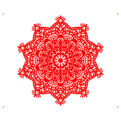 Mandala design red color.
