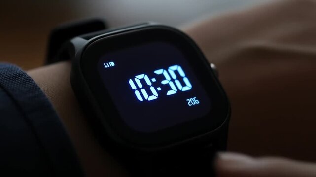 Digital watch displaying 1030